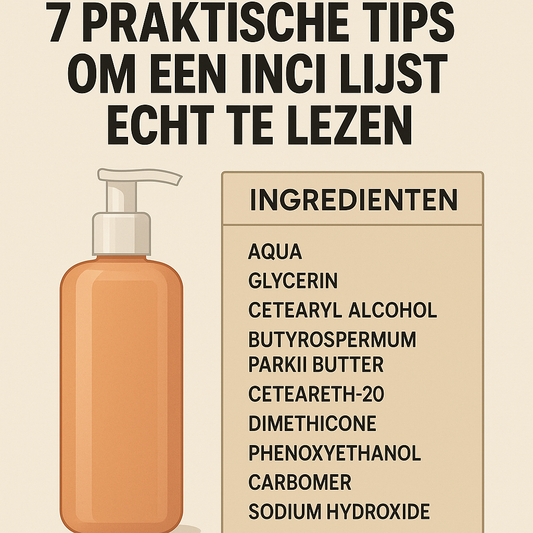 Ingrediëntenlijst met uitleg over de synthetische ingrediënten in skin-care producten
